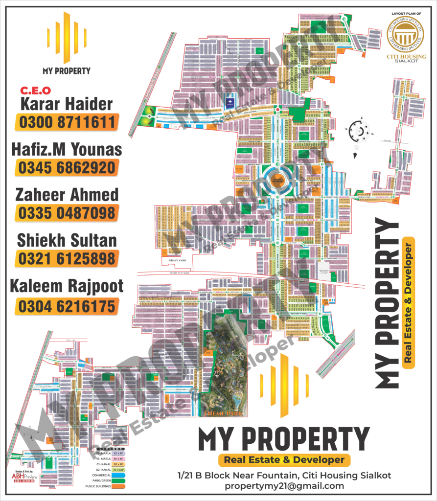 Citi Housing Sialkot map pdf download pdf