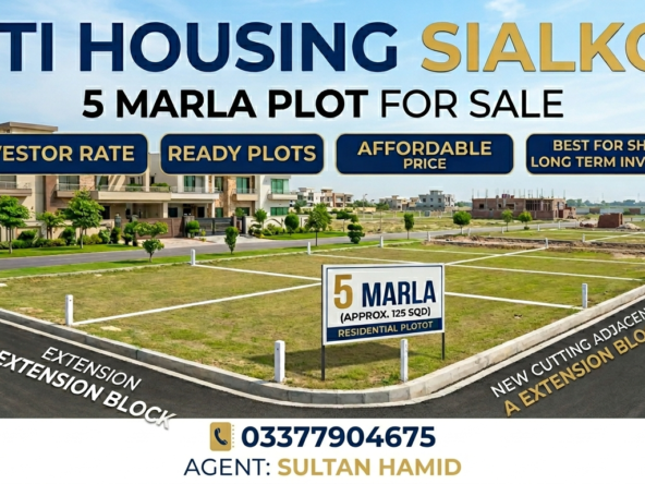 5 marla plot for sale in citi housing sialkot a extension